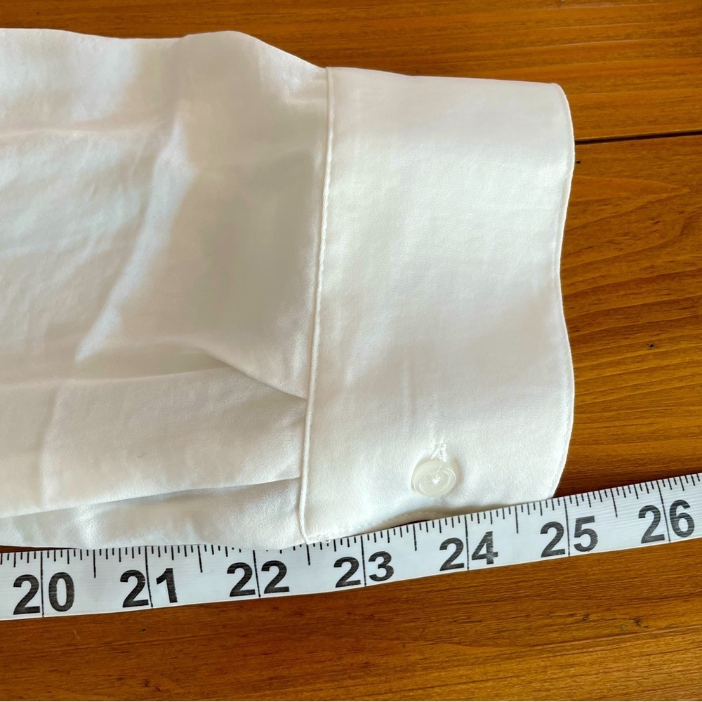 Simply Vera Vera Wang White Silky Blouse Top Collared Button-down Size XL - Picture 16 of 16